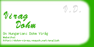 virag dohm business card